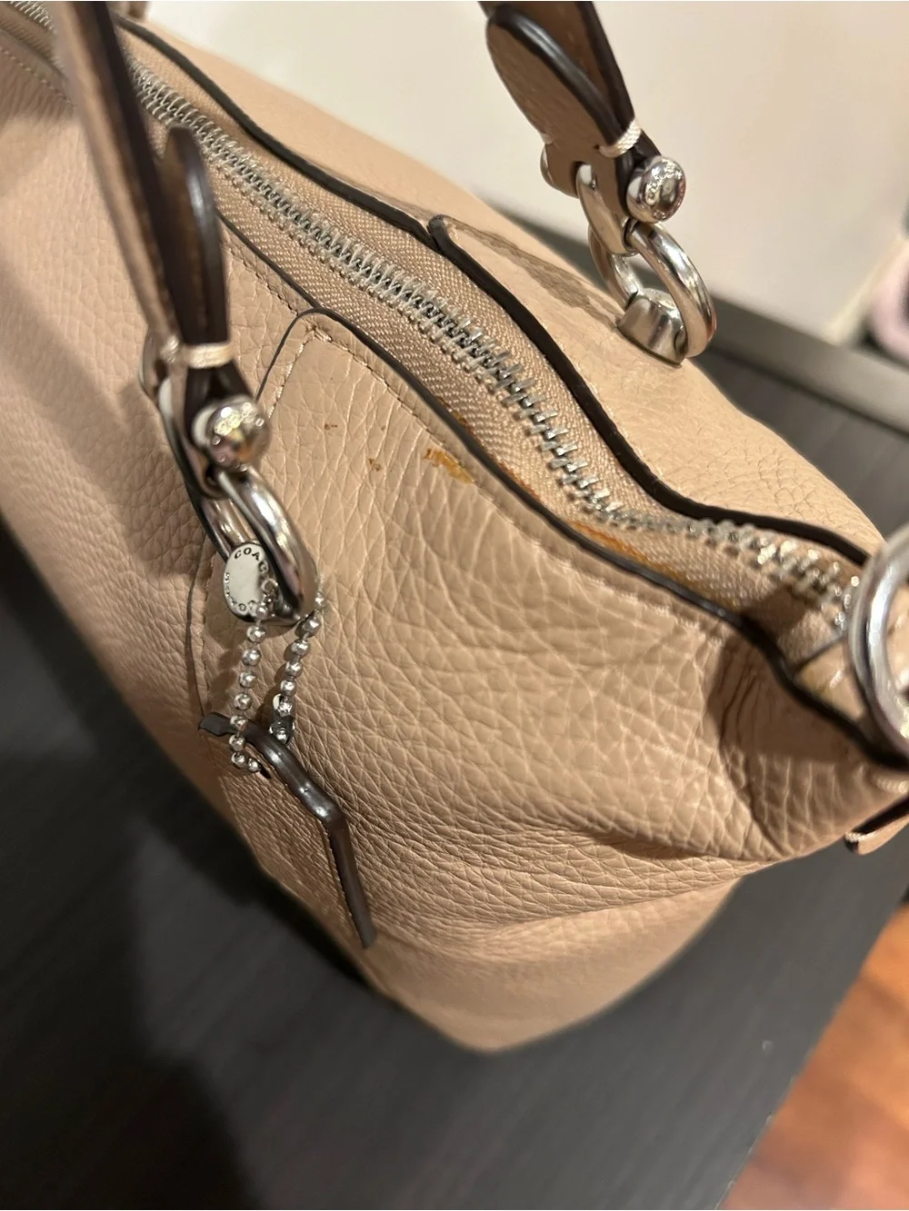 Coach Kacey Satchel Crossbody in Taupe color (Style#C6229)EUC